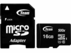 Karta TeamGroup 500x MicroSDHC 16 GB Class 10 UHS-I (TUSD...