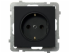 Ospel Socket Sonata single schuko černá metalíza (GP-1RS/...