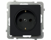 Ospel Socket Sonata single schuko černá metalíza (GP-1RS/m/33)