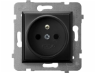 Ospel ARIA Single socket w/u black metallic GP-1UZ/m/33