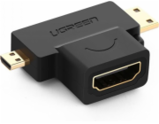 Ugreen HDMI Micro - HDMI Mini - HDMI AV adaptér černý (UGR636BLK)