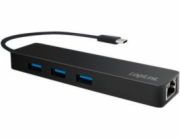 LogiLink USB HUB 1x RJ-45 + 3x USB-A 3.0 (UA0313)