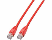 Patchkabel EFB RJ45 U/UTP, Cat.6, LSZH, CCA, 1m, červený (K8104RT.1)