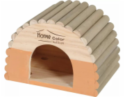 Dřevěný domek Zolux Home Color z kulatiny S 150x210x150 mm