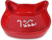 Trixie keramická miska pro kočky, Ho Ho Ho!, červená, 13,6x13,6x3cm