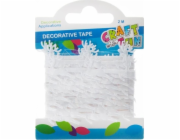 Craft with Fun CF DECK DECORATION SOBÍ PÁSKA 2M/2,5CM BÍLÁ 12/288