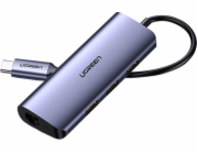 USB HUB Ugreen CM252 1x microUSB 1x RJ-45 + 3x USB-A 3.0 (UGR1299GRY)