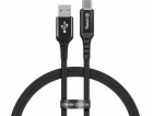 Crong USB-A – USB-C kabel 1,5 m černý (CRG-AL15USAC-BLK)