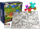 Lean Sport Coloring Puzzle Dinosaurs Markers 24 ks.