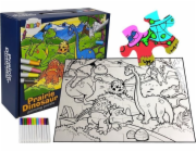 Lean Sport Coloring Puzzle Dinosaurs Markers 24 ks.