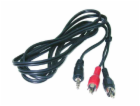 Kabel BLOW 3,5mm M, 2xRCA M, 1,2m, černý 91-297