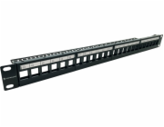 Patch panel Conexpro modulární neosazený 24pozic, 1U