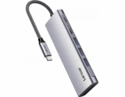 USB HUB Lexar Hub 7-v-1 USB-C USB3.2 Gen1. Type-C, 3xUSB-A HDMI, SD, microSD slot. PD 100W