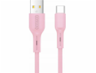 Joyroom USB kabel JOYROOM CABLE BAREVNÝ TYP-C 1M RŮŽOVÁ, ...