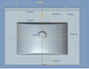 Umyvadlo DOMOLETTI ACB7607, vestavné, 700×460 mm