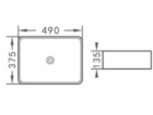 Umyvadlo DOMOLETTI ACB8025, 480×375 mm