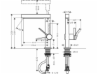 Umyvadlová baterie Hansgrohe Finoris 76063670, černá