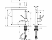 Umyvadlová baterie Hansgrohe Finoris 76063670, černá