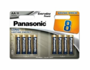 Panasonic Alkalická baterie LR6EPS/8BW Everyday Power (Blistr 8 ks)