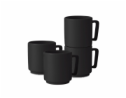 Sada hrnků 4 ks 300 ml Matte Black Collection