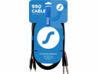 SSQ RCAJM5 - Kabel 2x RCA - 2x Jack Mono 6 3 mm 3 m Černý