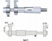 Velikost MIKROMETR 75-100 INT. DOKONČIT TYP-C