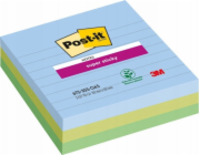 Lepicí papírky Post-it® Super Sticky XL, OASIS, linkované, 101x101mm, 3x70 karet.