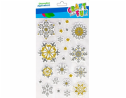 Craft with Fun DEKORACE BN STICKERS STAR CF GLITTER PBH 12/144