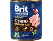 Brit Premium by Nature Chicken with Hearts 800g konzerva pro psy