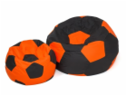 Sako taška pouf Ball černo-oranžová L 80 cm