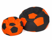 Sako taška pouf Ball černo-oranžová L 80 cm