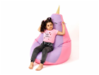 Sako taška pouf Unicorn růžovo-fialová L 105 x 80 cm