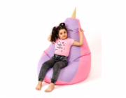 Sako taška pouf Unicorn růžovo-fialová L 105 x 80 cm