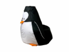 Sako taška pouf Penguin černá a bílá L 105 x 80 cm