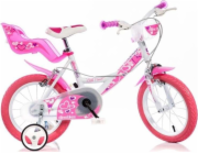 Dino bikes 164RN Bílá, růžový potisk 16" dívčí kolo