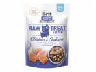 BRIT Care Raw Treat Kitten kuře s lososem - kočičí pamlsk...