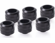 Eiszapfen PRO 16mm HardTube Fitting G1/4 - Deep Black Sixpack, Verbindung