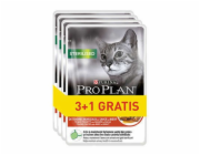 PURINA Pro Plan Sterilized Beef - mokré krmivo pro kočky - 85g 3+1