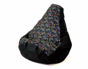 Sako bag pouffe Hruška print black-pad player XXL 140 x 100 cm