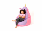 Sako taška pouf Unicorn růžovo-fialová XL 130 x 90 cm