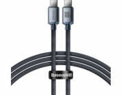 Baseus Crystal Shine kabel USB-C na USB-C, 100W, 1,2 m (černý)