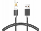 Libox USB-A - Lightning USB kabel 1 m šedý (LB0114)