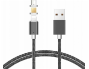 Libox USB-A - Lightning USB kabel 1 m šedý (LB0114)