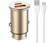 LDNIO C506Q USB, USB-C nabíječka do auta + kabel USB-C