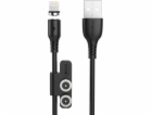 Foneng X62 Magnetický kabel 3v1 z USB na USB-C / Lightnin...