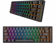 Bezdrátová mechanická klávesnice Royal Kludge RK837 RGB, hnědé spínače (černá)