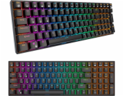 Bezdrátová mechanická klávesnice Royal Kludge RK100 RGB, hnědý spínač (černý)