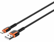 LDNIO LS531, USB - Lightning kabel 1 m (šedo-oranžový)