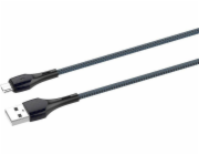 LDNIO LS522 2m kabel USB - Micro USB (šedomodrý)