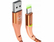 Kabel USB na USB-C Mcdodo Magnificence CA-7962 LED, 1m (oranžový)